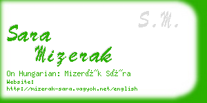 sara mizerak business card